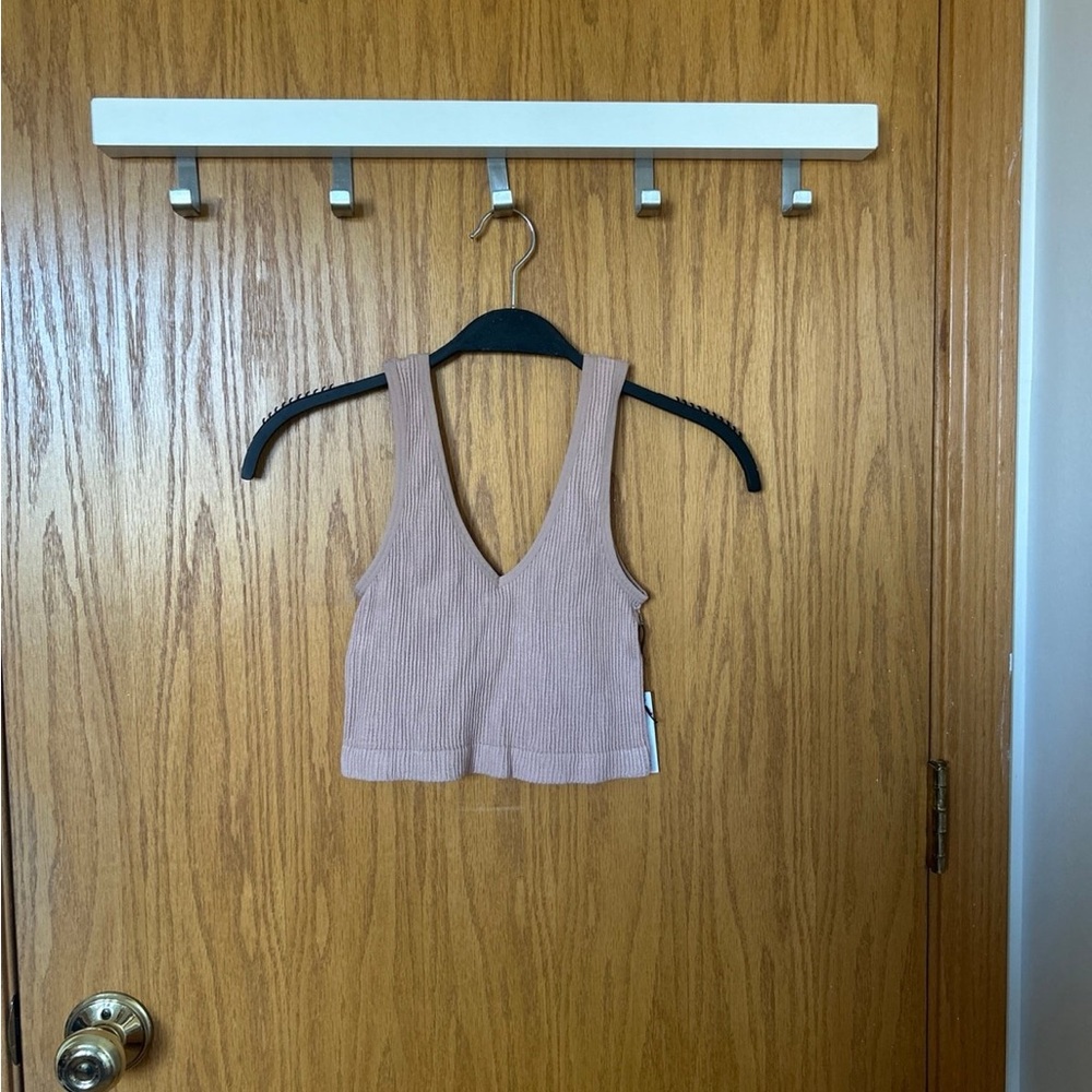 Women's Ribbed Knit Tank Top - Mauve